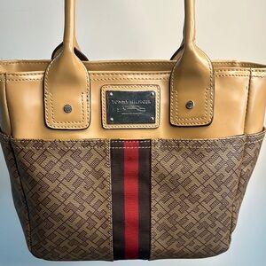 Tommy Hilfiger Tan and Brown Women's Bag